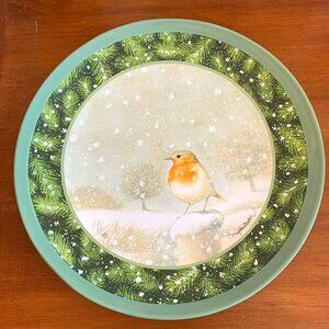 Beautiful Hallmark Marjolein Bastin Winter Snow Bird 12" Decorative Plate